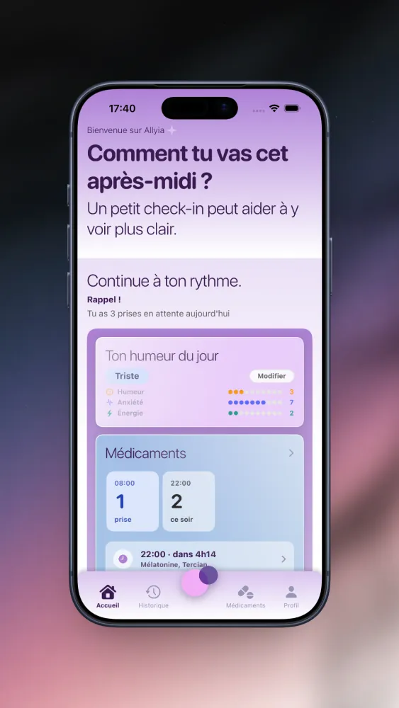 Allyia - Application de gestion de santé mentale — visuel 1 sur 4